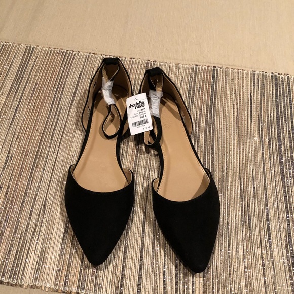 Charlotte Russe Shoes - Black ballet flats with strap